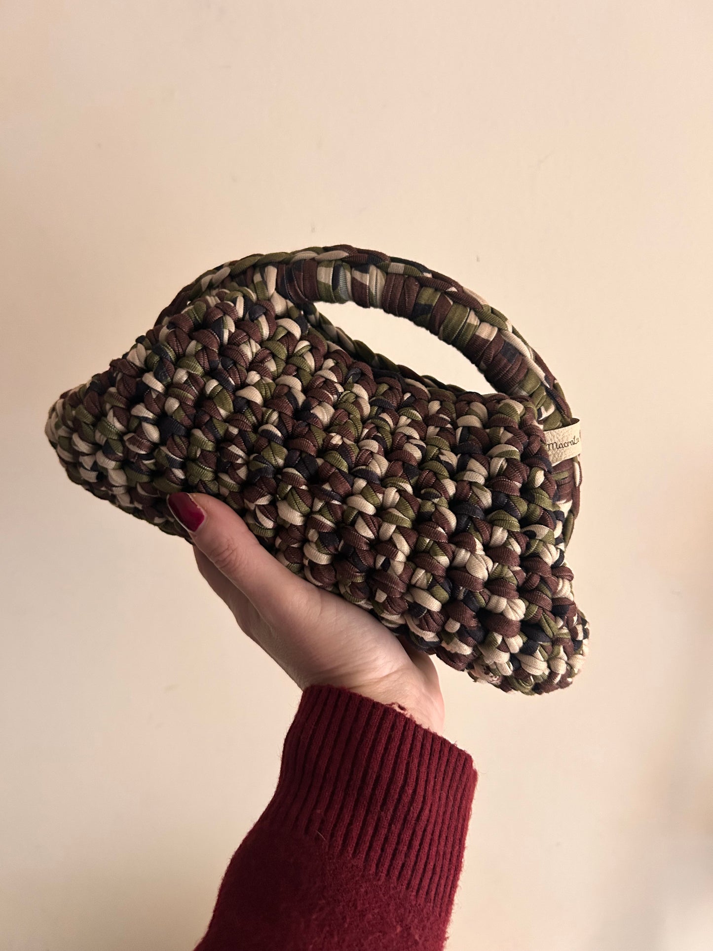 Sally Bag Clutch Uncinetto Camouflage - Pochette Handmade