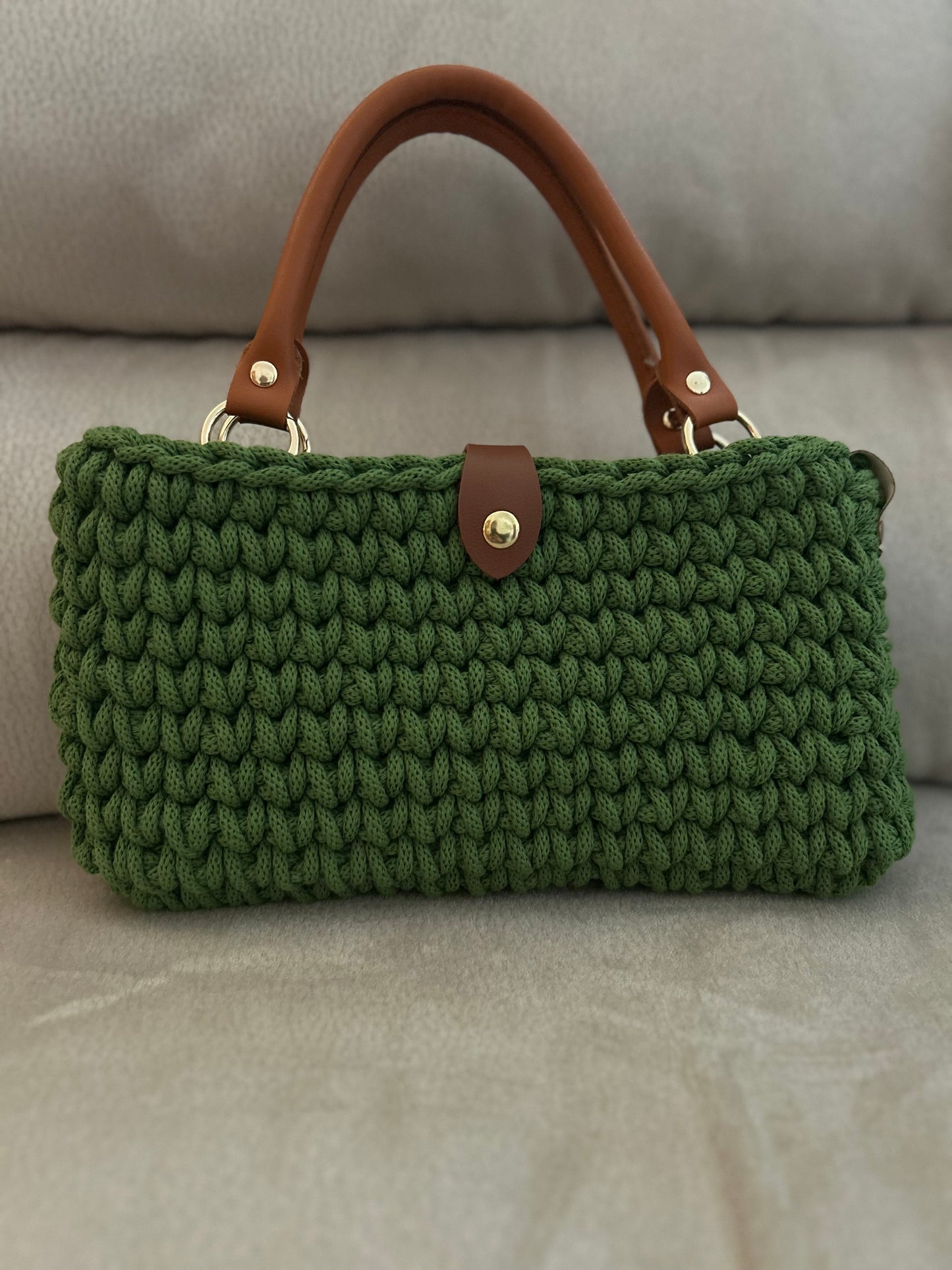 Alma Bag • Borsa uncinetto • Moss Green