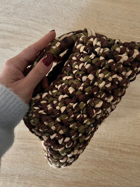 Sally Bag Clutch Uncinetto Camouflage - Pochette Handmade