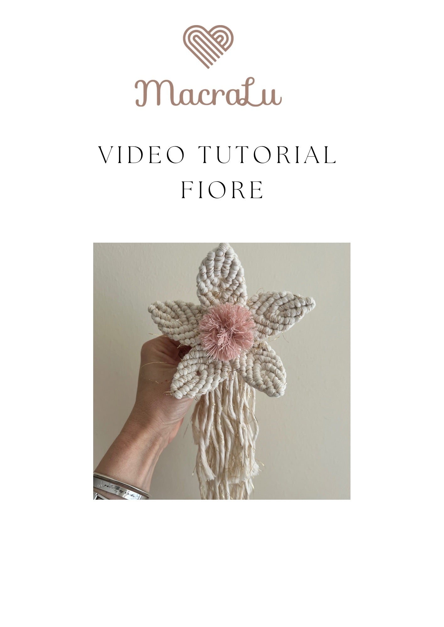 Videocorso Fiore in Macramè - MacraLu di Ludovica Mazzanti