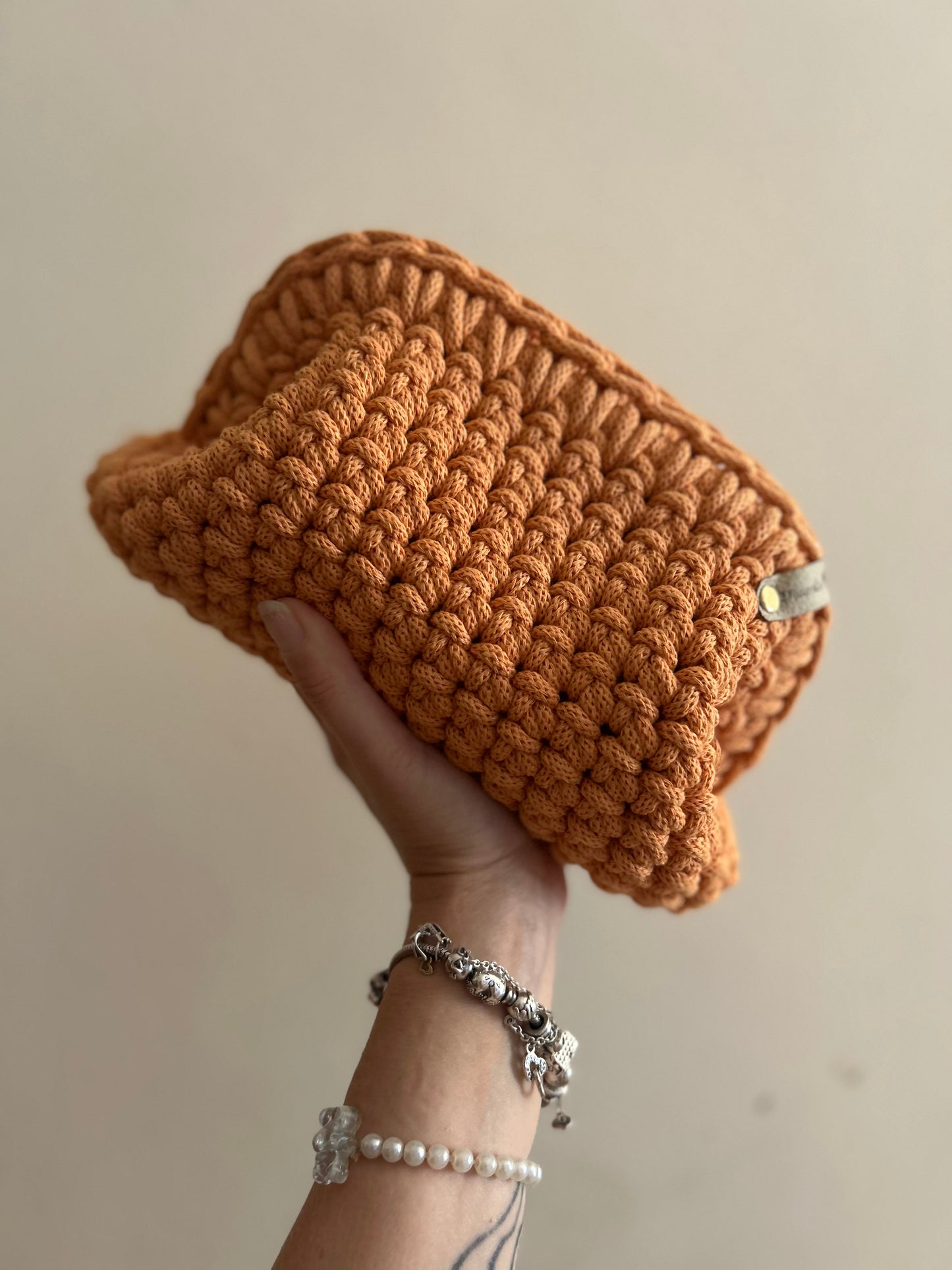 Olga Clutch Bag uncinetto con manico