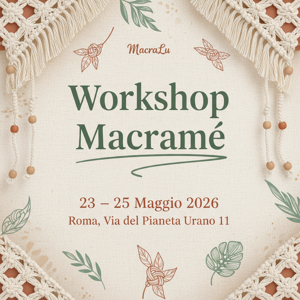 Workshop di Macramè a Roma — Maggio 2026