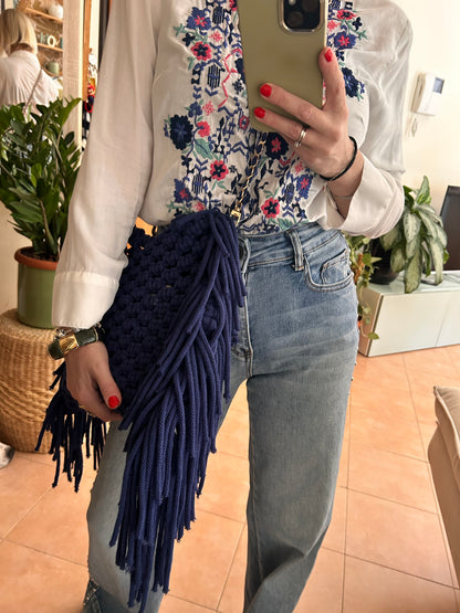 Oceania Bag • Borsa in Macramè con frange - MacraLu di Ludovica Mazzanti