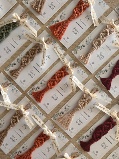 Bomboniere Macramè portachiavi Matrimonio - MacraLu di Ludovica Mazzanti