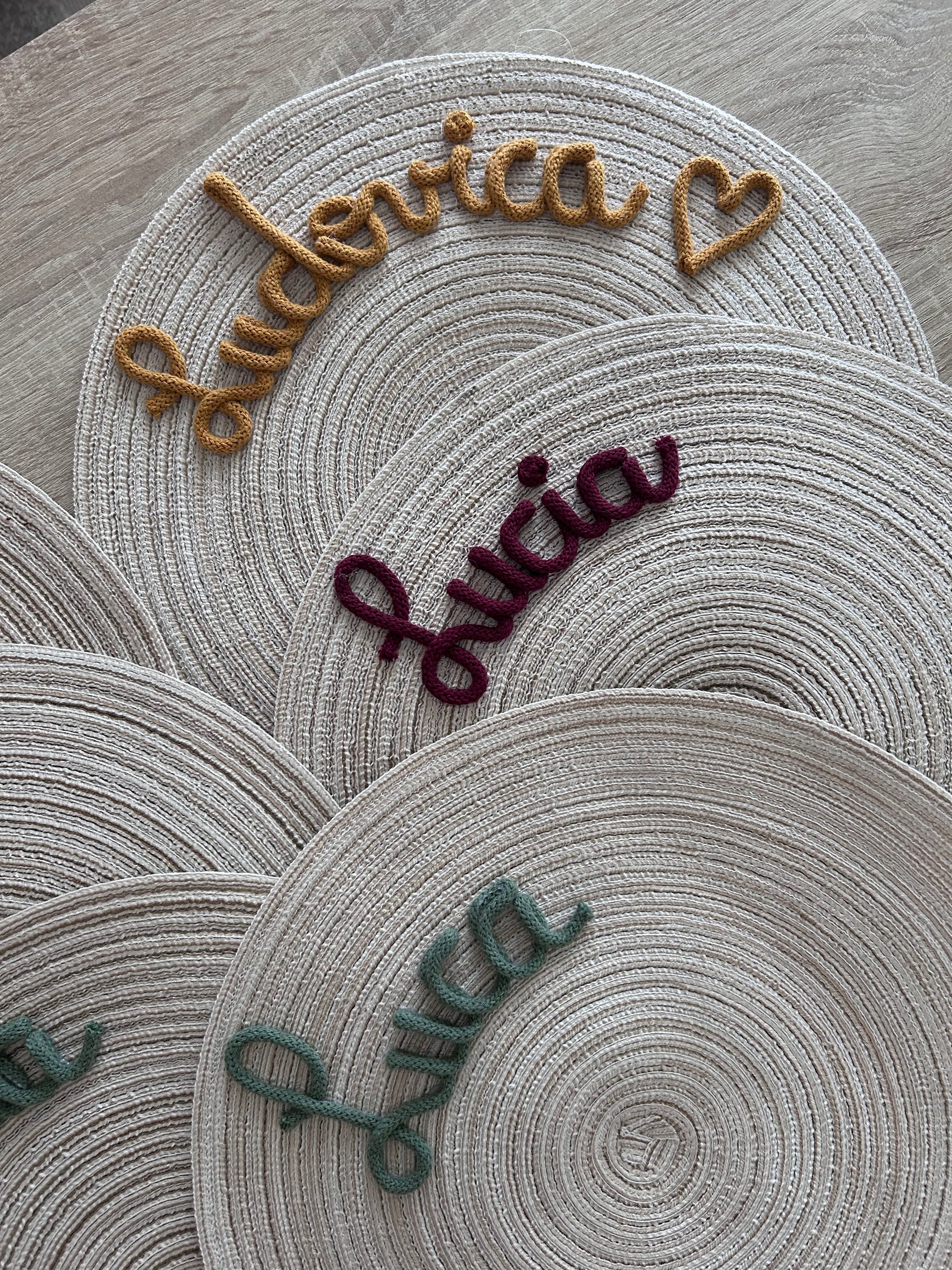 Tovaglietta con nome - MacraLu di Ludovica Mazzanti