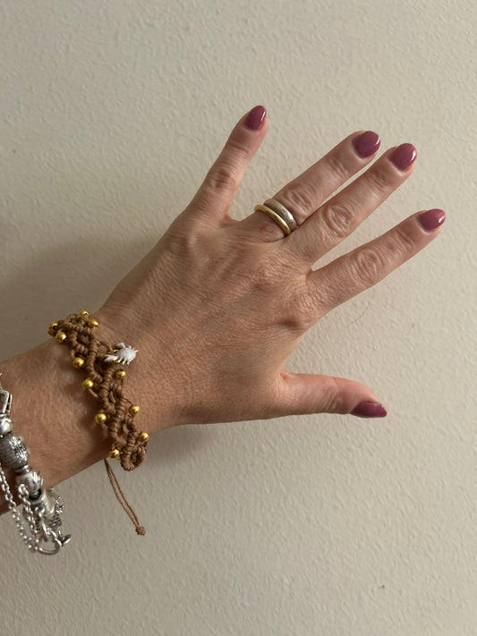 Bracciale Macramè Bronzo con Granchio • Summer Collection