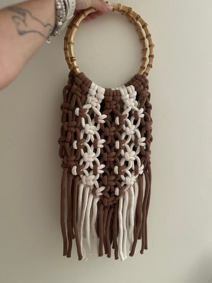 Flavia Bag Macramè e bambù - MacraLu di Ludovica Mazzanti