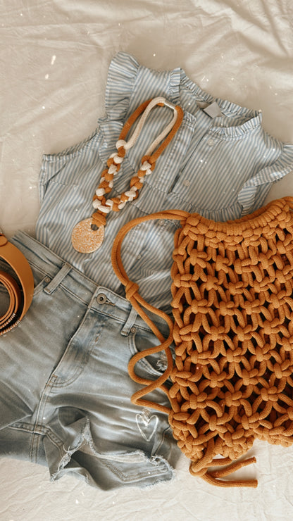 Zaino Primula Backpack in Macramè - MacraLu di Ludovica Mazzanti