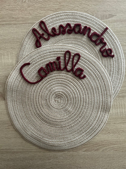 Tovaglietta con nome - MacraLu di Ludovica Mazzanti