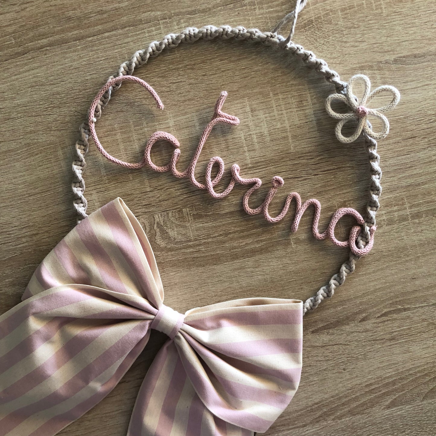 Ghirlanda nascita “Fiocco” - MacraLu di Ludovica Mazzanti