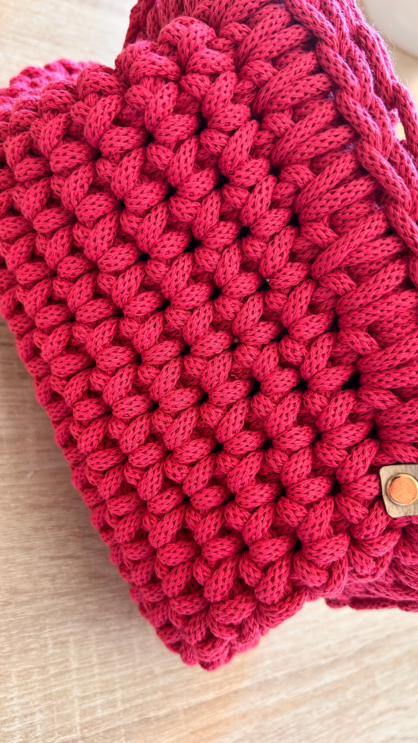 Olga Clutch Bag Uncinetto - Pochette Handmade Dopamine Pink