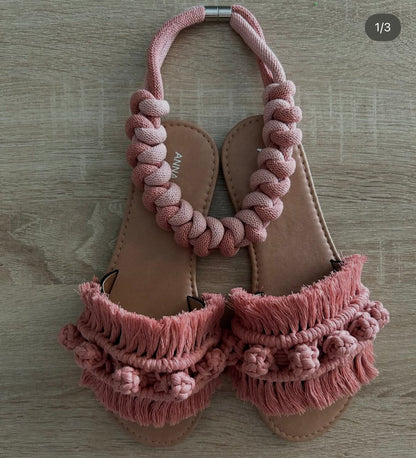 Ciabattina in Macramè mod. Iris - MacraLu di Ludovica Mazzanti