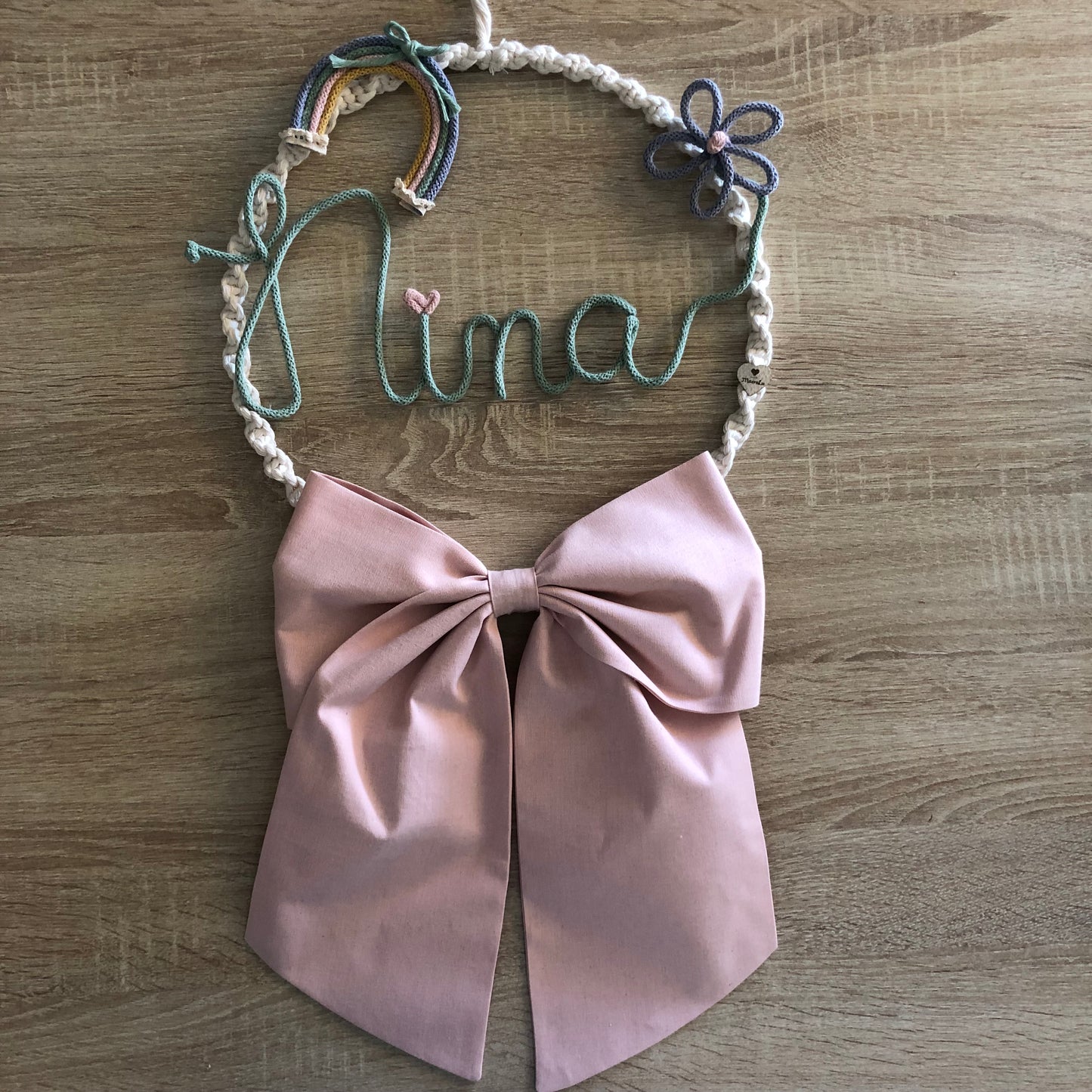 Ghirlanda nascita “Fiocco” - MacraLu di Ludovica Mazzanti