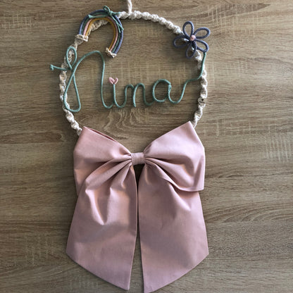 Ghirlanda nascita “Fiocco” - MacraLu di Ludovica Mazzanti