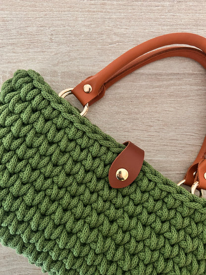 Alma Bag • Borsa uncinetto • Moss Green