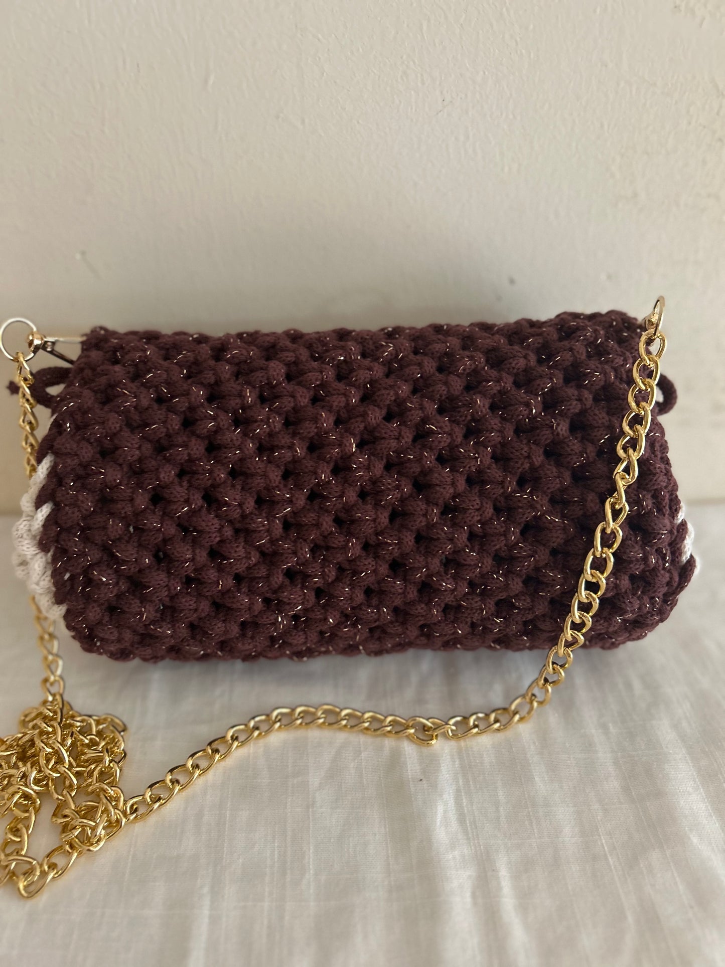 Borsa Ninfea in macramè - MacraLu di Ludovica Mazzanti