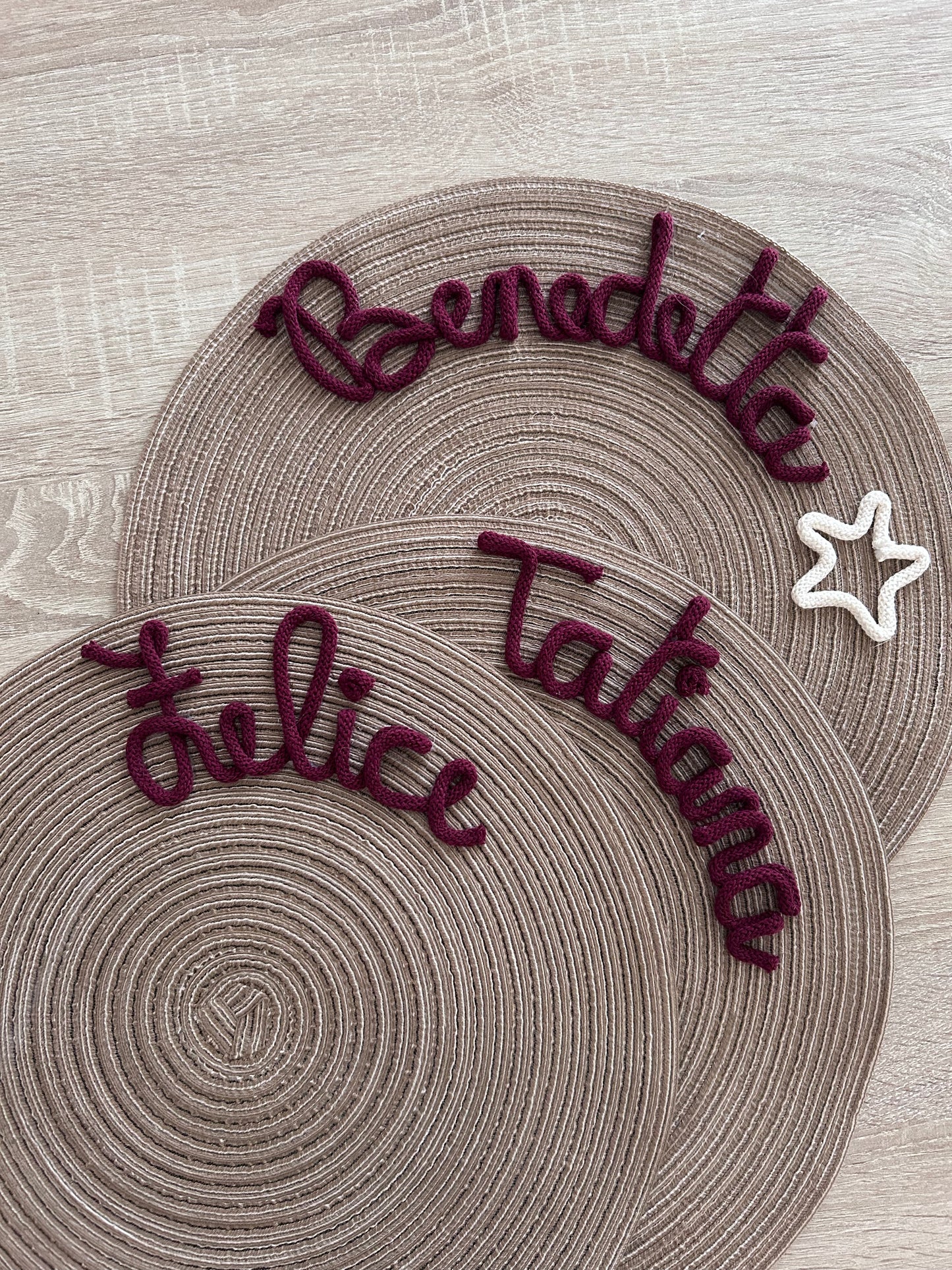 Tovaglietta con nome - MacraLu di Ludovica Mazzanti