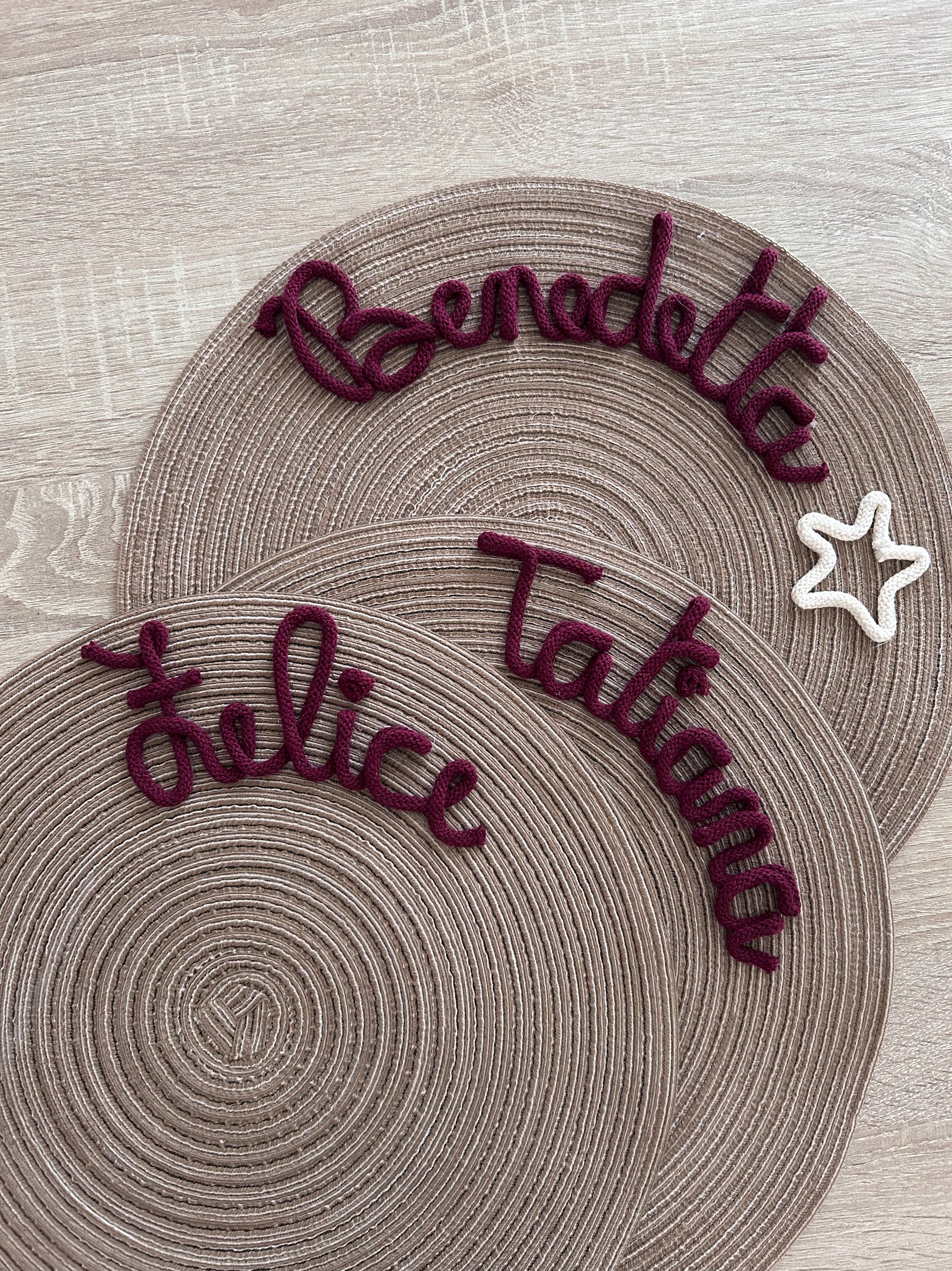 Tovaglietta con nome - MacraLu di Ludovica Mazzanti