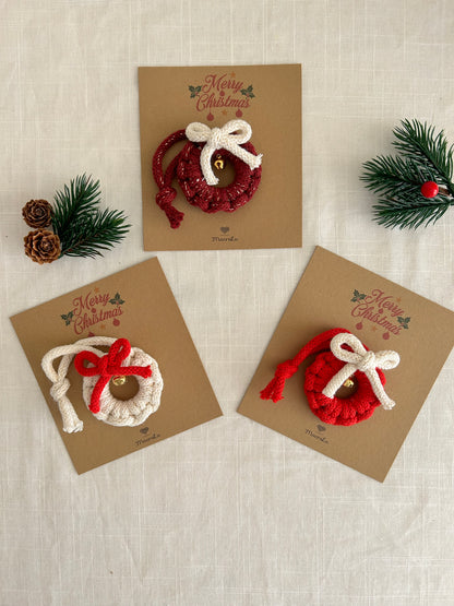 Mini ghirlandine natalizie in macramè - MacraLu di Ludovica Mazzanti