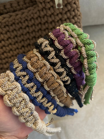 Portachiavi Infinity • Macramè con cordino strass - MacraLu di Ludovica Mazzanti