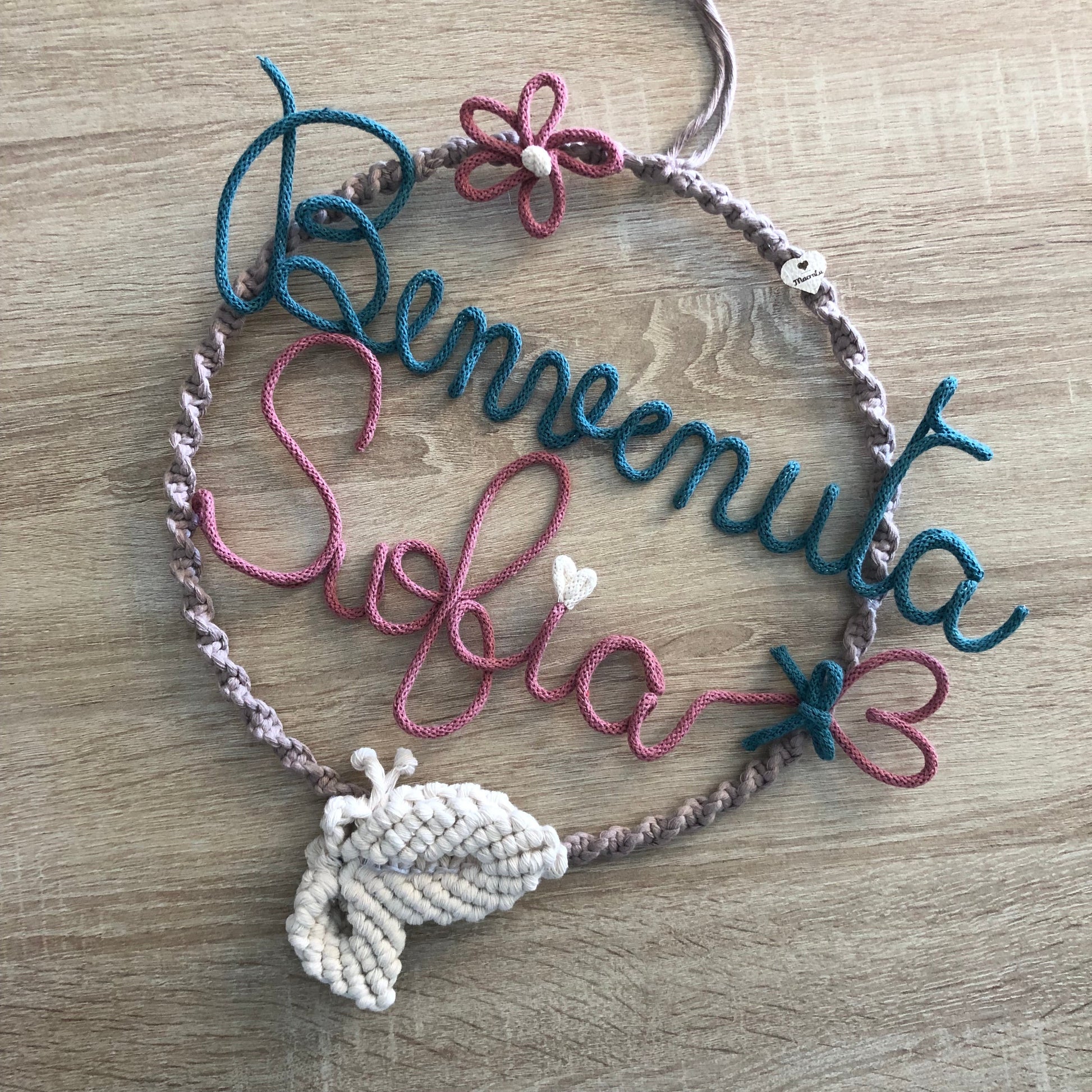 Ghirlanda nascita Mariposa - MacraLu di Ludovica Mazzanti