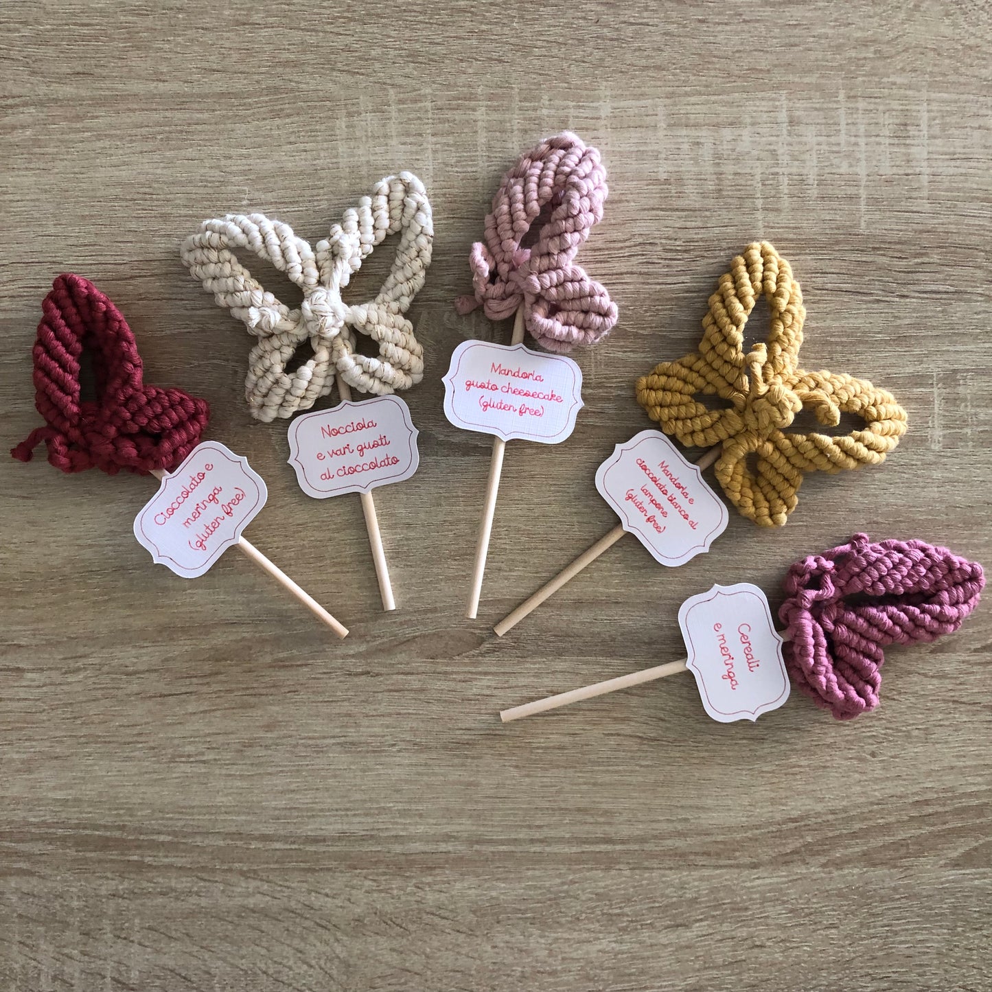 Farfalle in macramè - MacraLu di Ludovica Mazzanti