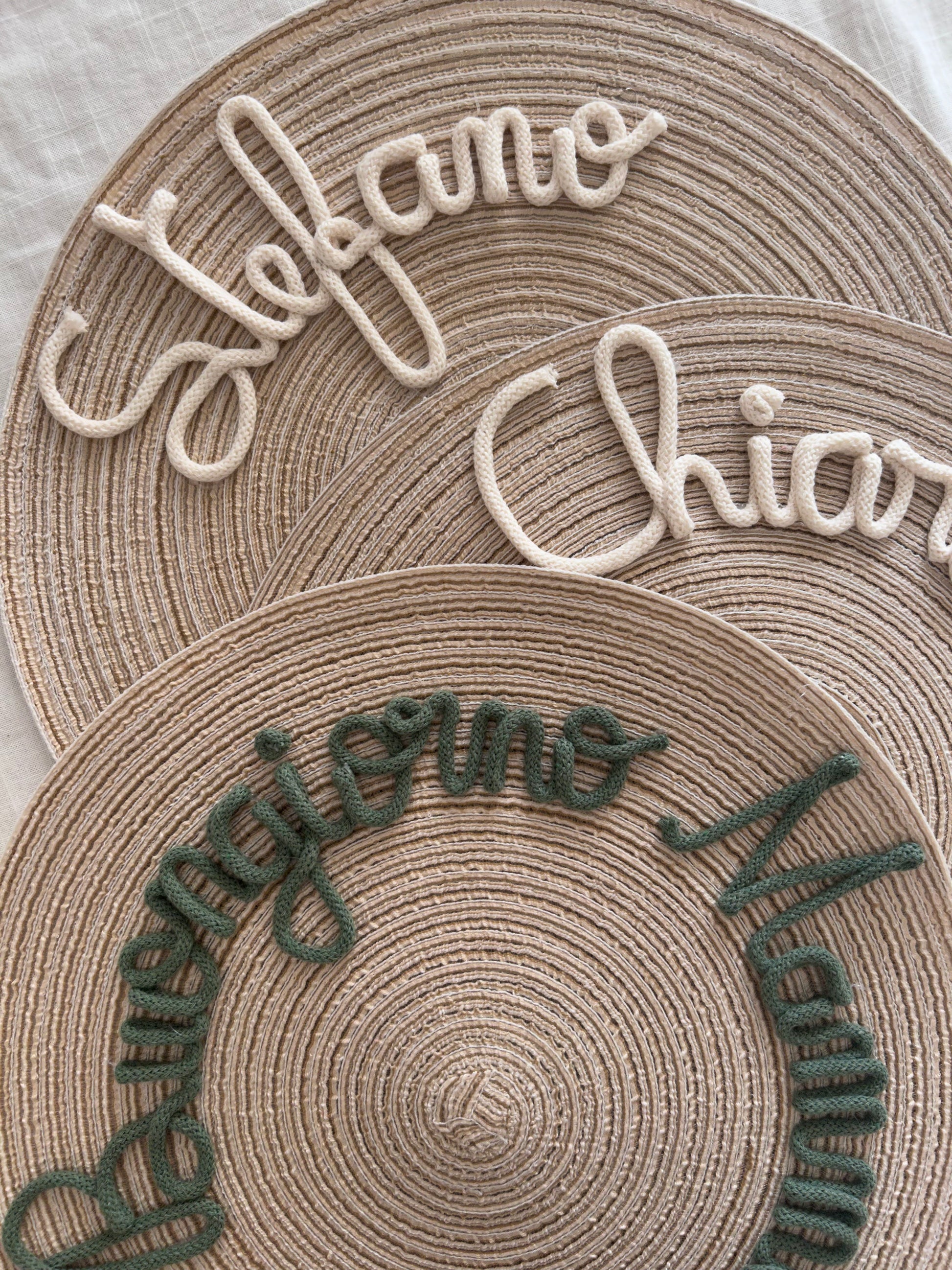 Tovaglietta con nome - MacraLu di Ludovica Mazzanti