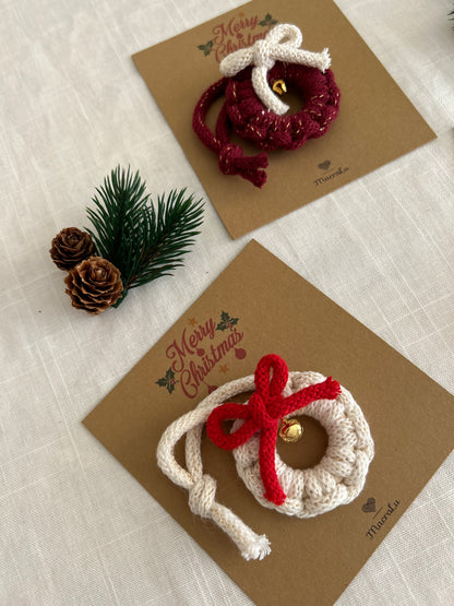 Mini ghirlandine natalizie in macramè - MacraLu di Ludovica Mazzanti