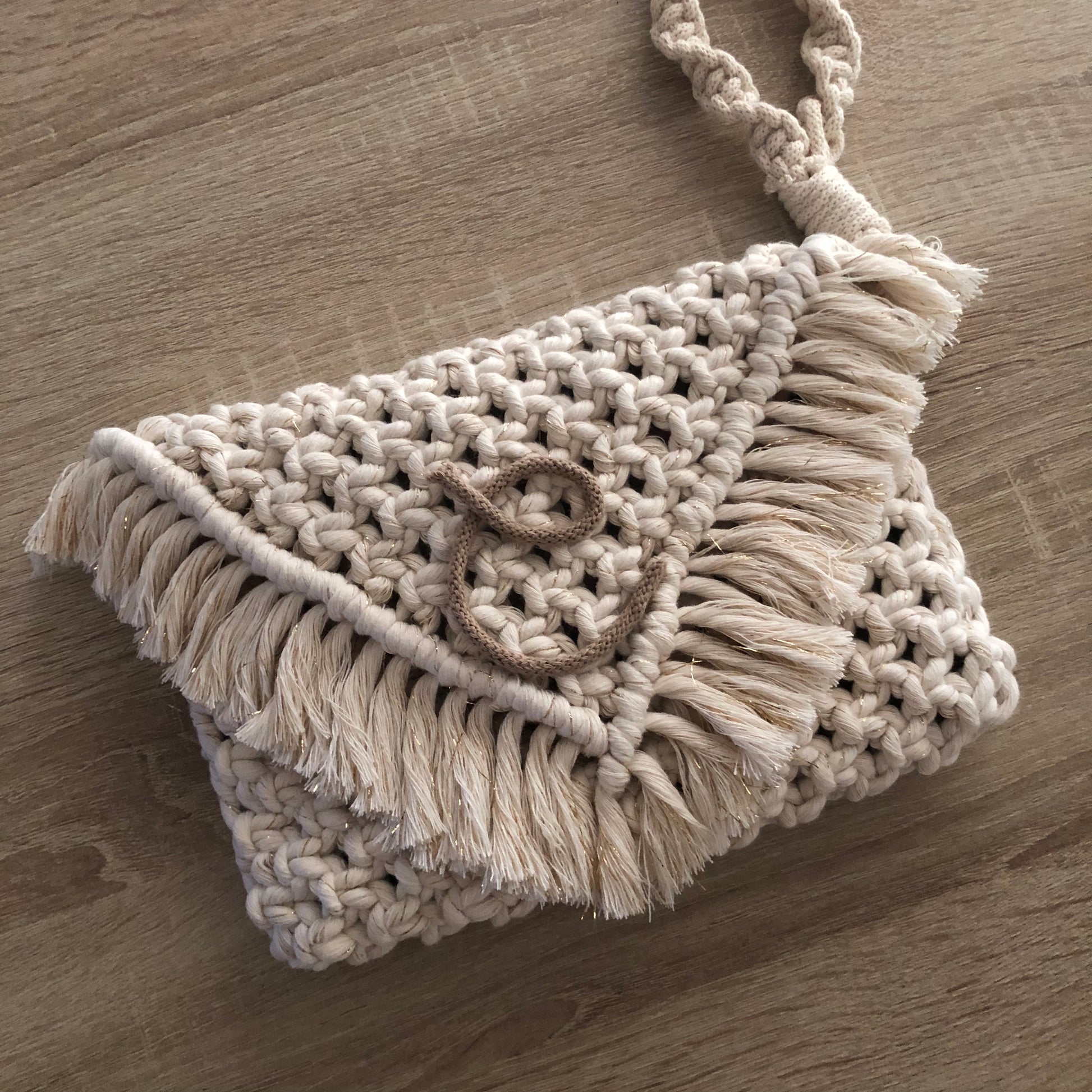 Borsa/pochette in Macramè - MacraLu di Ludovica Mazzanti