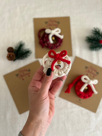 Mini ghirlandine natalizie in macramè - MacraLu di Ludovica Mazzanti