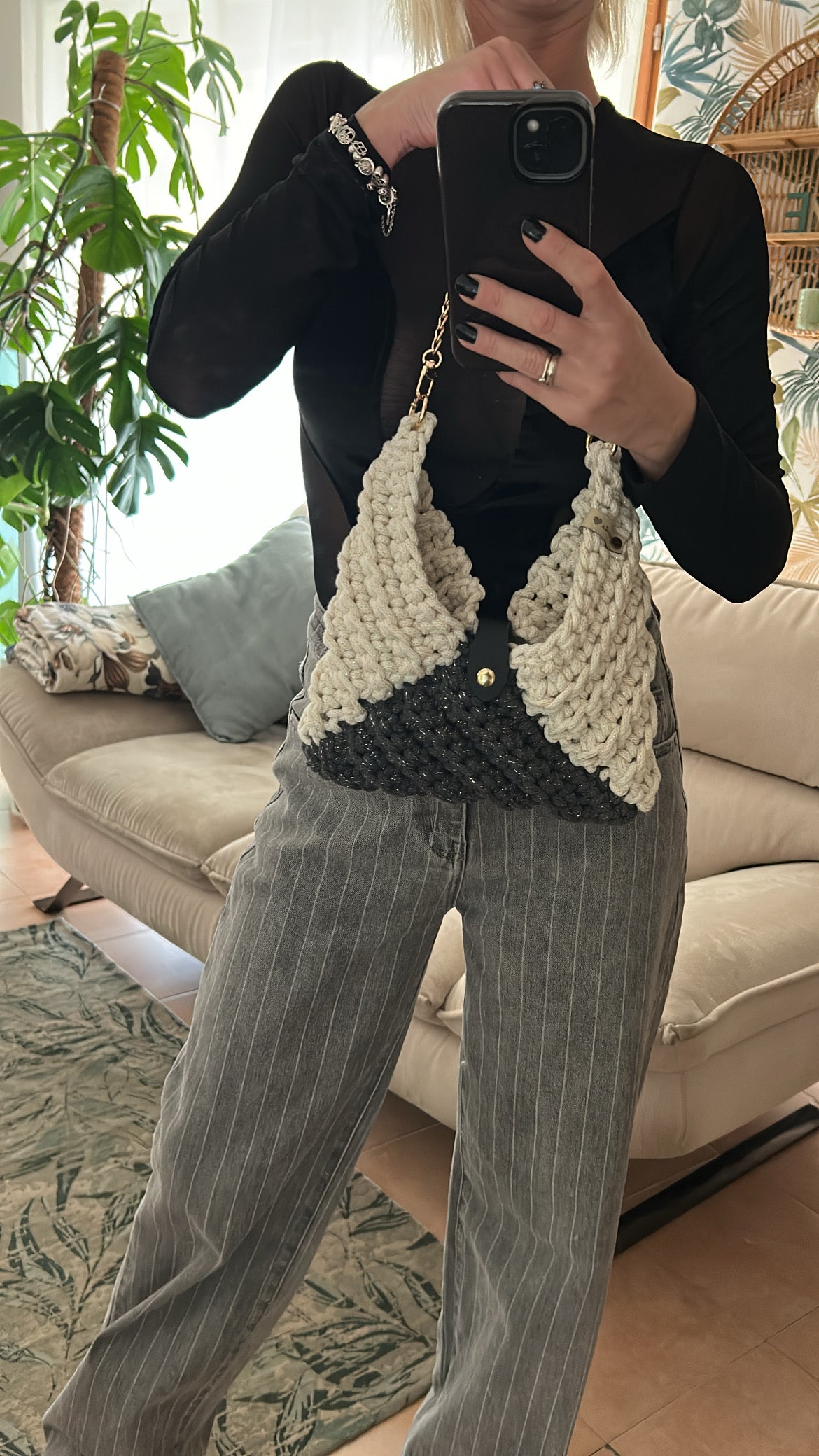 Borsa Atena Mini • Triangle Bag • Uncinetto - MacraLu di Ludovica Mazzanti