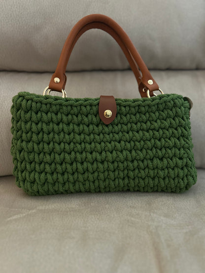 Alma Bag • Borsa uncinetto • Moss Green