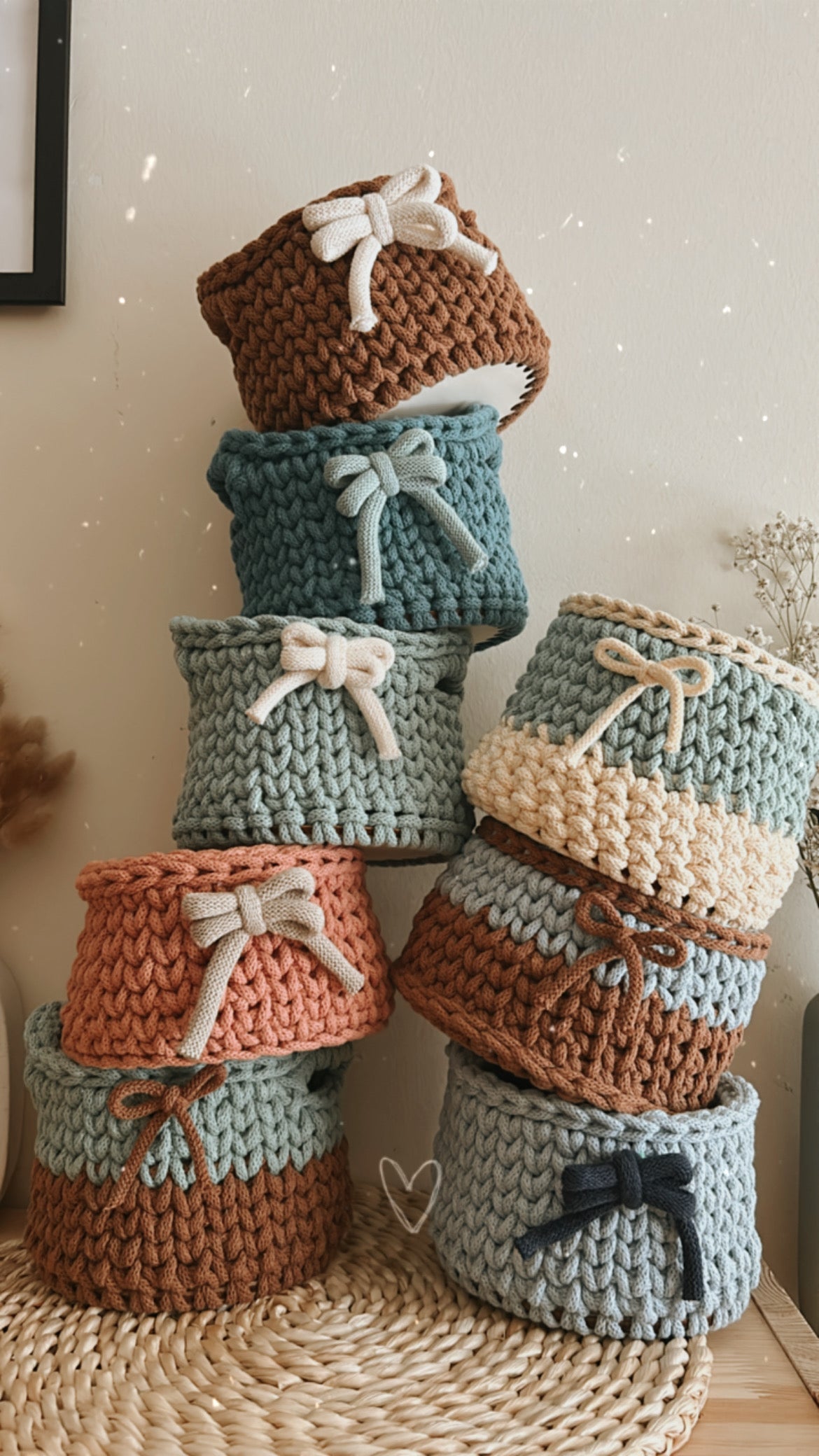 Cestino porta oggetti uncinetto - MacraLu di Ludovica Mazzanti