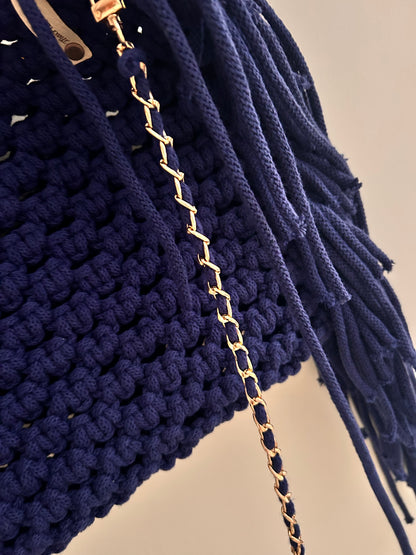 Oceania Bag • Borsa in Macramè con frange - MacraLu di Ludovica Mazzanti