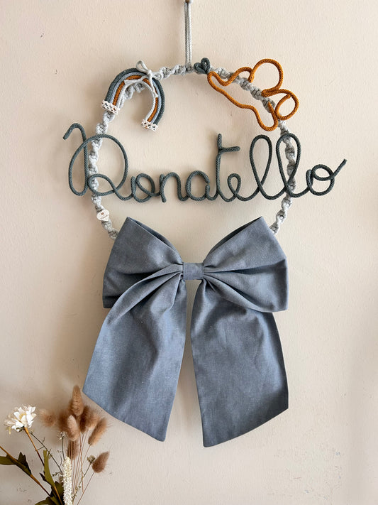 Ghirlanda nascita “Fiocco” - MacraLu di Ludovica Mazzanti