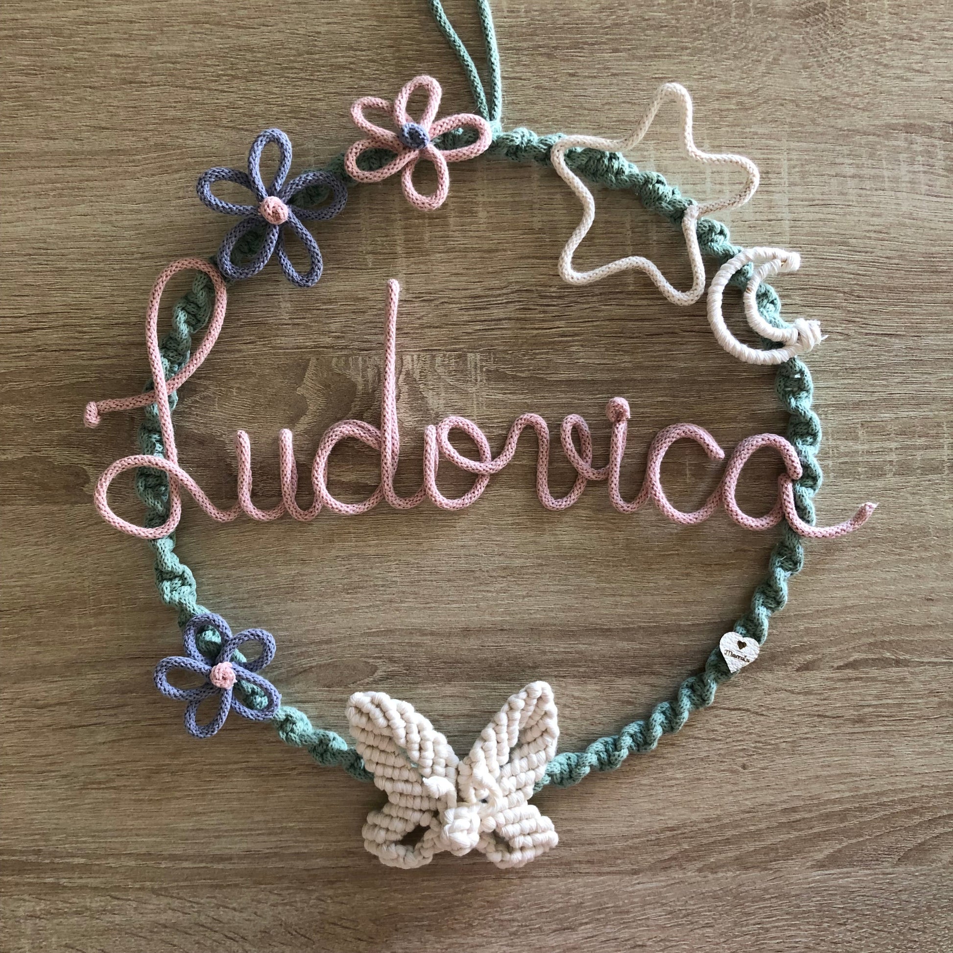 Ghirlanda nascita Mariposa - MacraLu di Ludovica Mazzanti