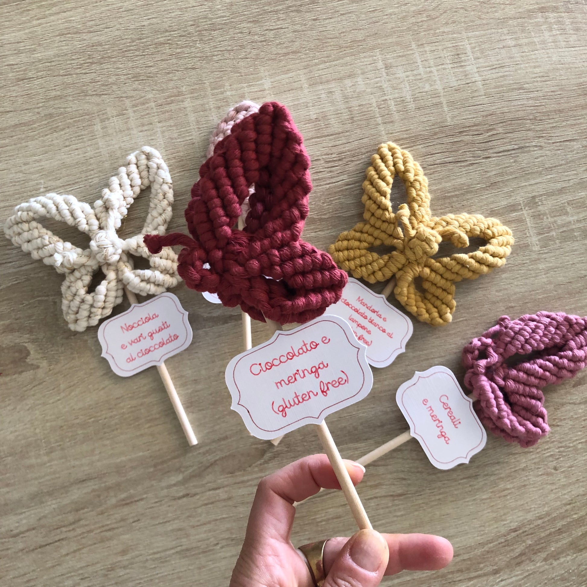 Farfalle in macramè - MacraLu di Ludovica Mazzanti