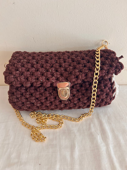 Borsa Ninfea in macramè - MacraLu di Ludovica Mazzanti