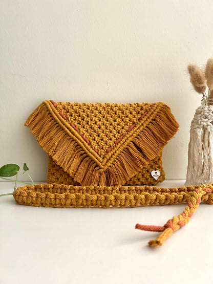 Borsa/pochette in Macramè - MacraLu di Ludovica Mazzanti