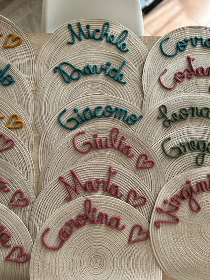 Tovaglietta con nome - MacraLu di Ludovica Mazzanti