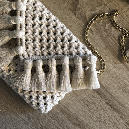 Borsa in Macramè Nuvola - MacraLu di Ludovica Mazzanti