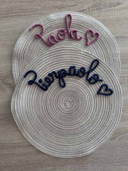 Tovaglietta con nome - MacraLu di Ludovica Mazzanti