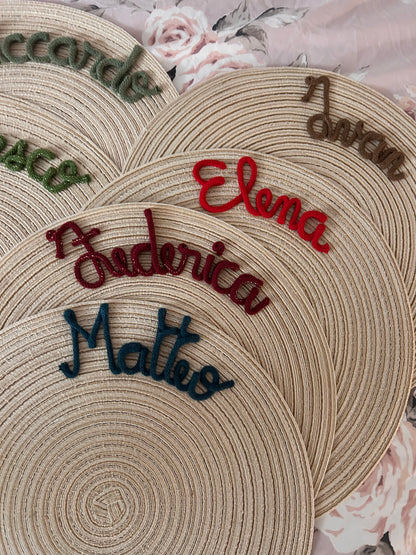 Tovaglietta con nome