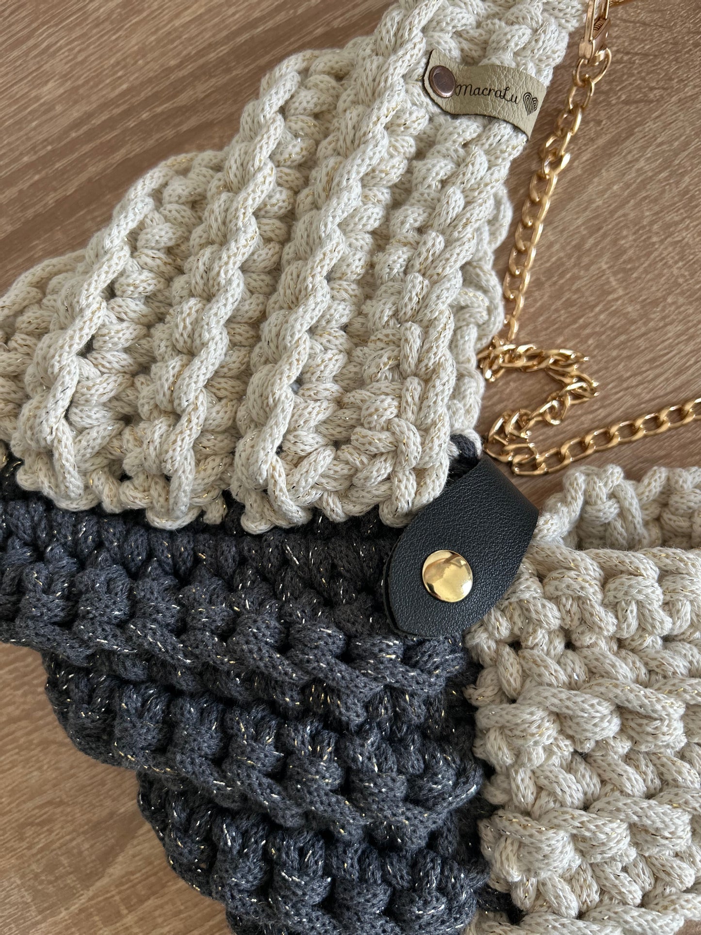 Borsa Atena Mini • Triangle Bag • Uncinetto - MacraLu di Ludovica Mazzanti