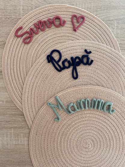 Tovaglietta con nome