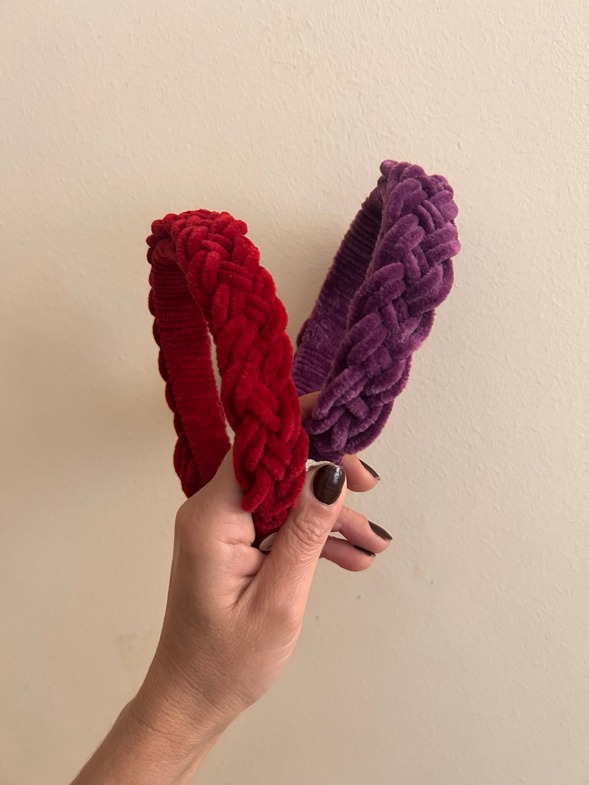 Cerchietto Capelli Macrame Ciniglia