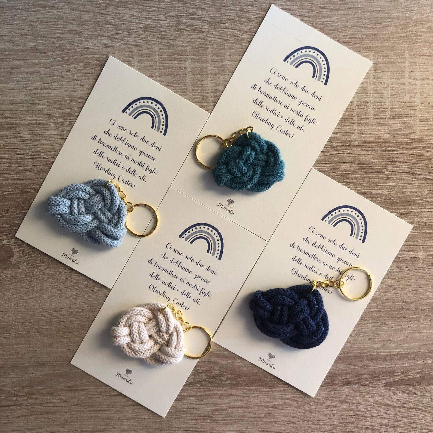 Segnaposto bomboniera gadget nascita nuvola Macramè - MacraLu di Ludovica Mazzanti