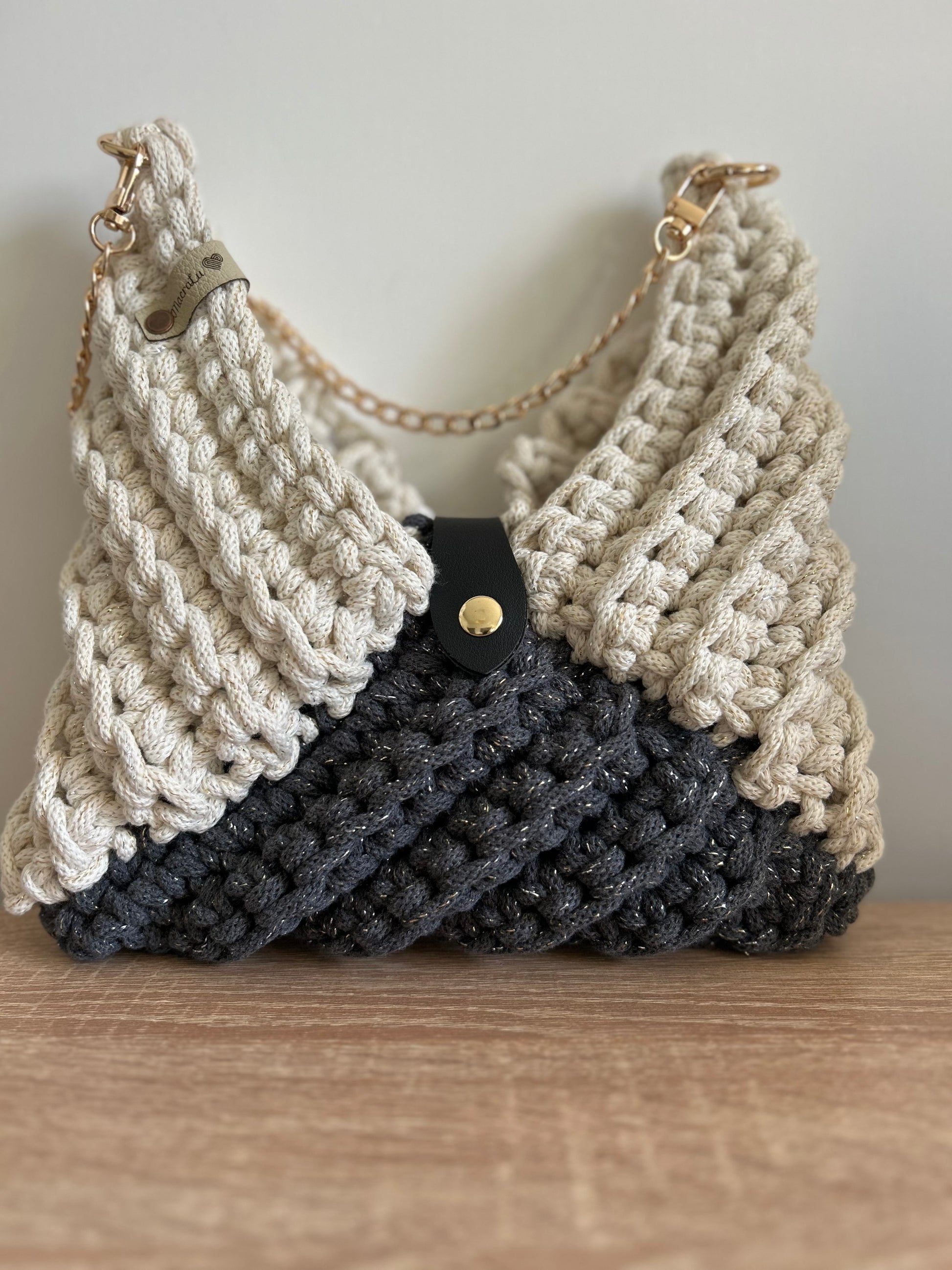 Borsa Atena Mini • Triangle Bag • Uncinetto - MacraLu di Ludovica Mazzanti