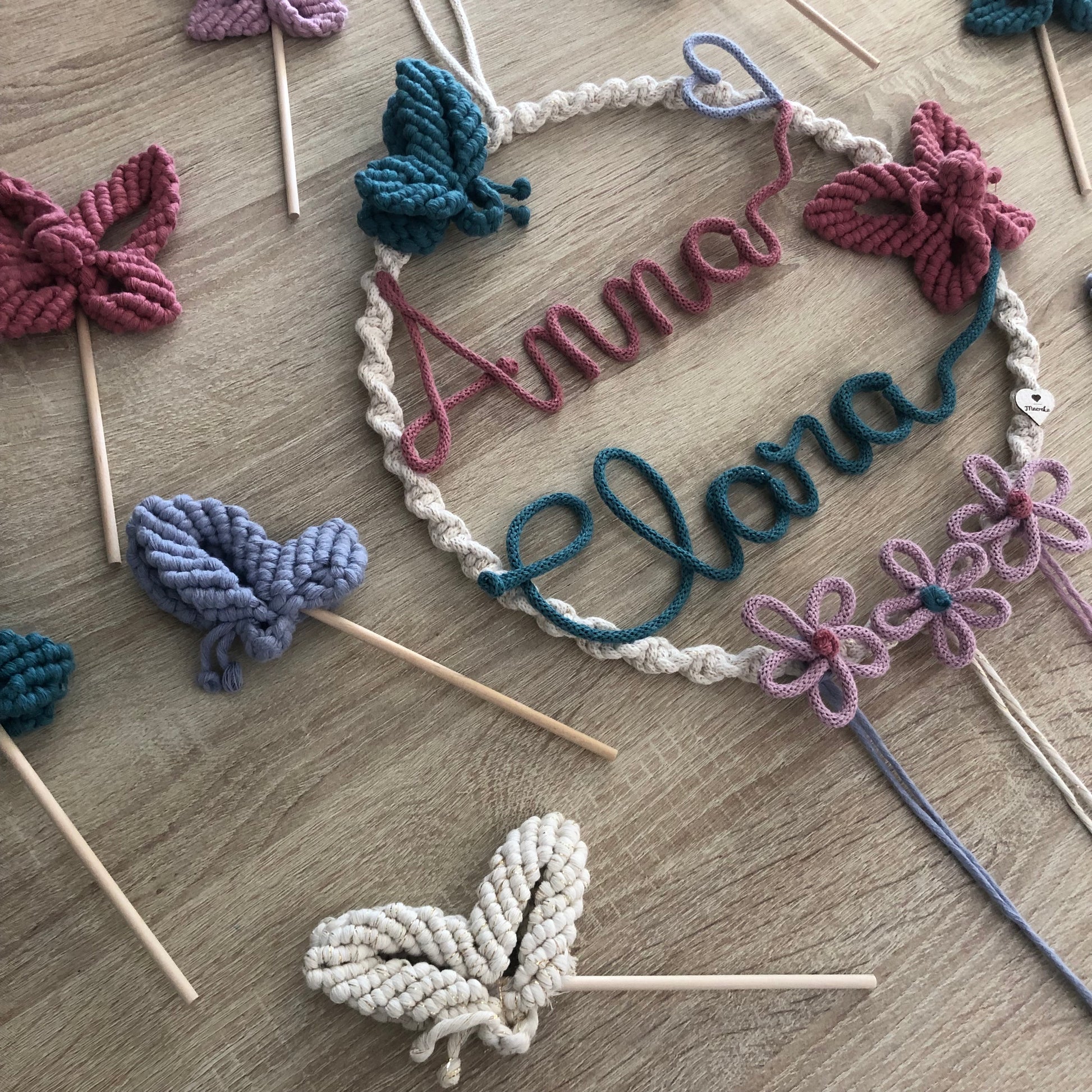 Ghirlanda nascita Mariposa - MacraLu di Ludovica Mazzanti