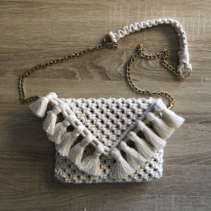 Borsa in Macramè Nuvola - MacraLu di Ludovica Mazzanti